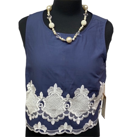 Blush Noir Tops - Blush Noir Embroidered Blouse